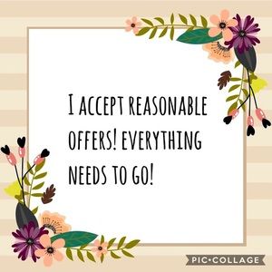 Accepting all offers! Everything must go!